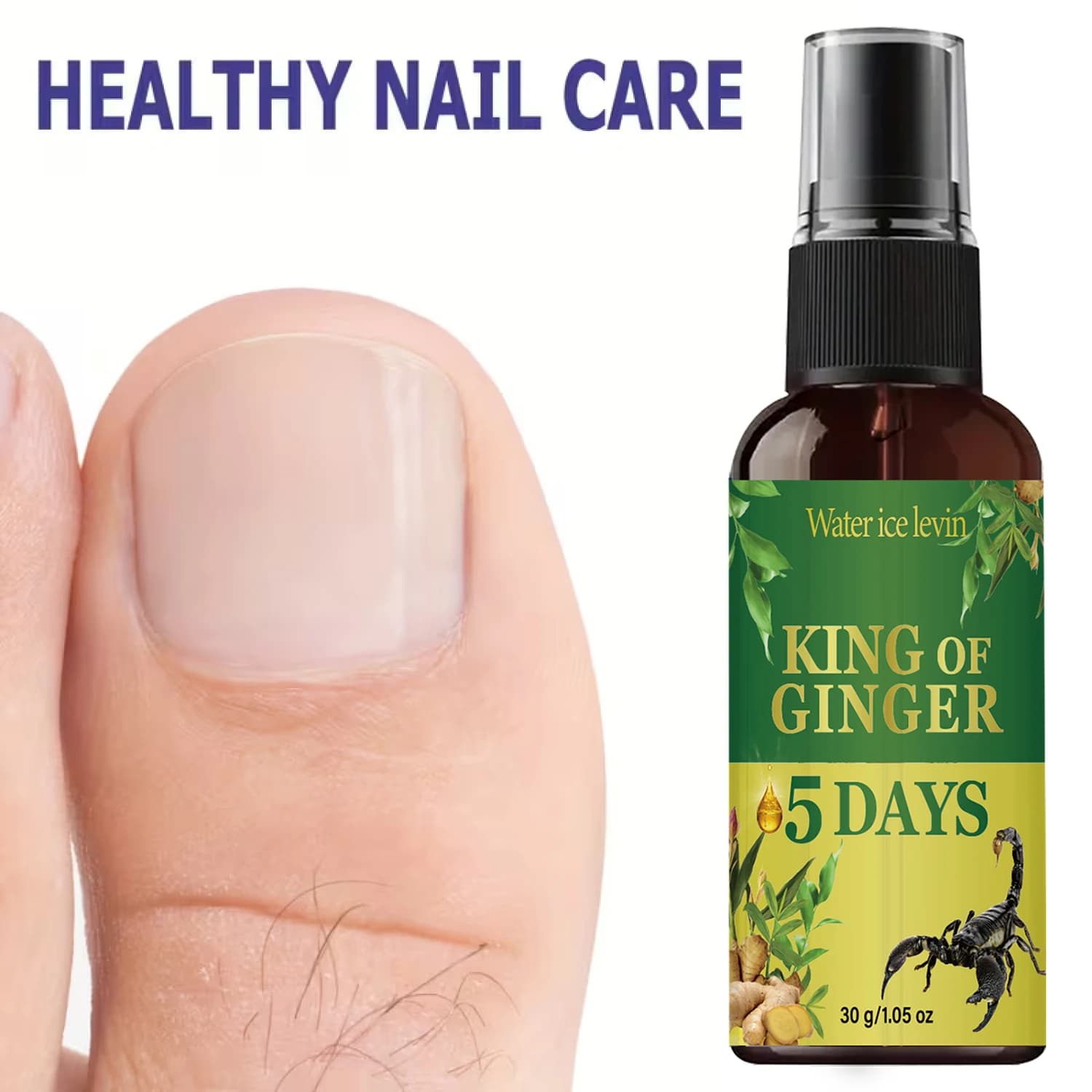 Spray pour les soins des ongles, nourrissant et fortifiant avec du collagène et de l'acide hyaluronique pour des ongles sains