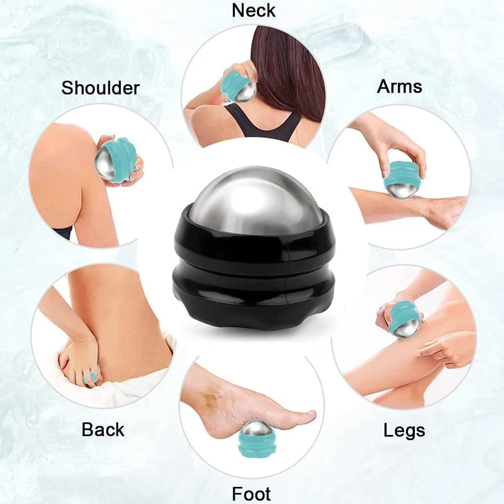 Balle de massage pour soulager la douleur, rouleau de massage dorsal, outils de relaxation pour tout le corps, pour les douleurs musculaires et articulaires, huiles essentielles ou lotion relaxante