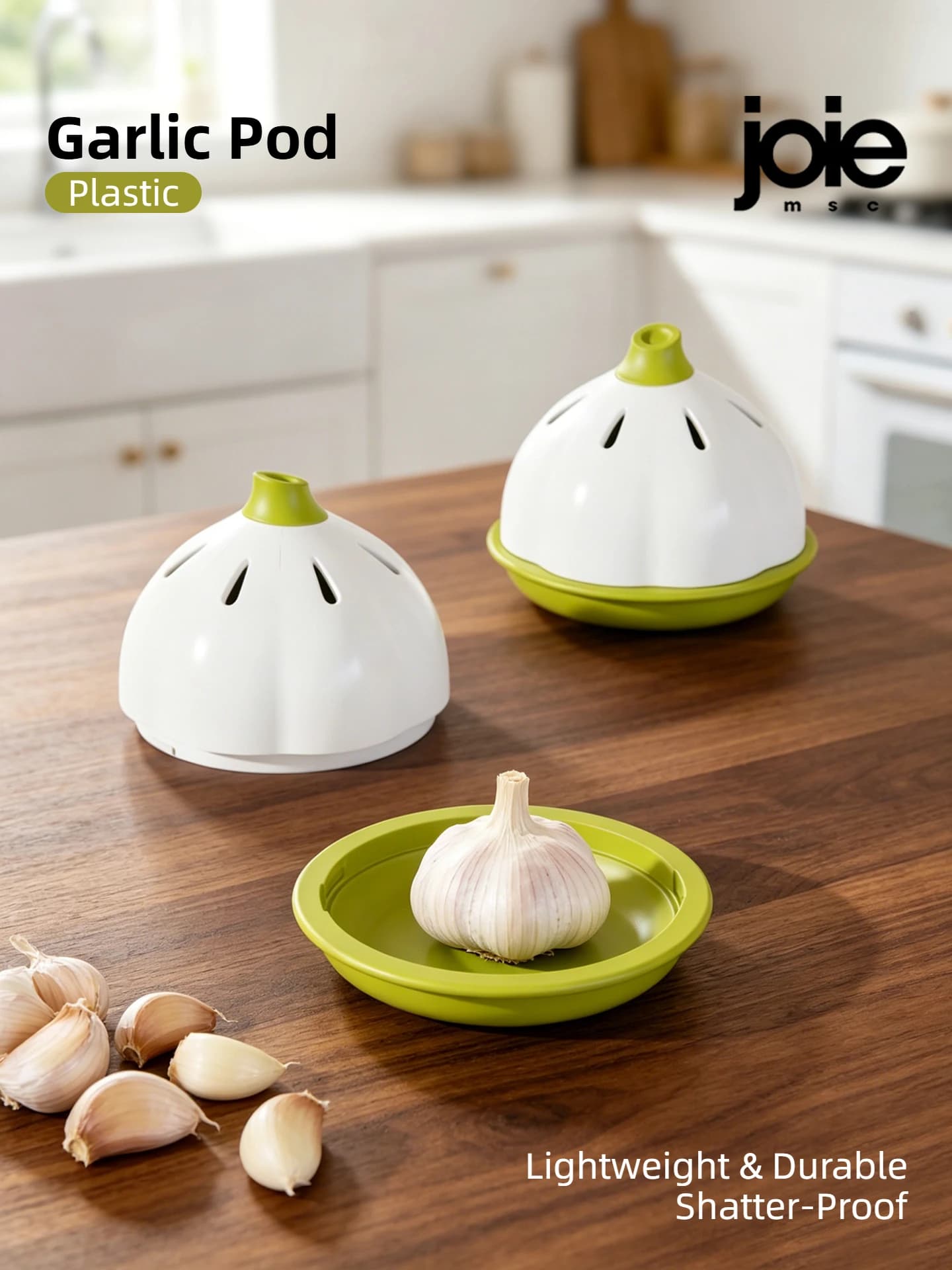 Joie – boîte de rangement d'ail, étanche à l'humidité, Anti-moisissure, Ventilation, pot de rangement en céramique, boîte de rangement pour piments et gingembre, organisateur