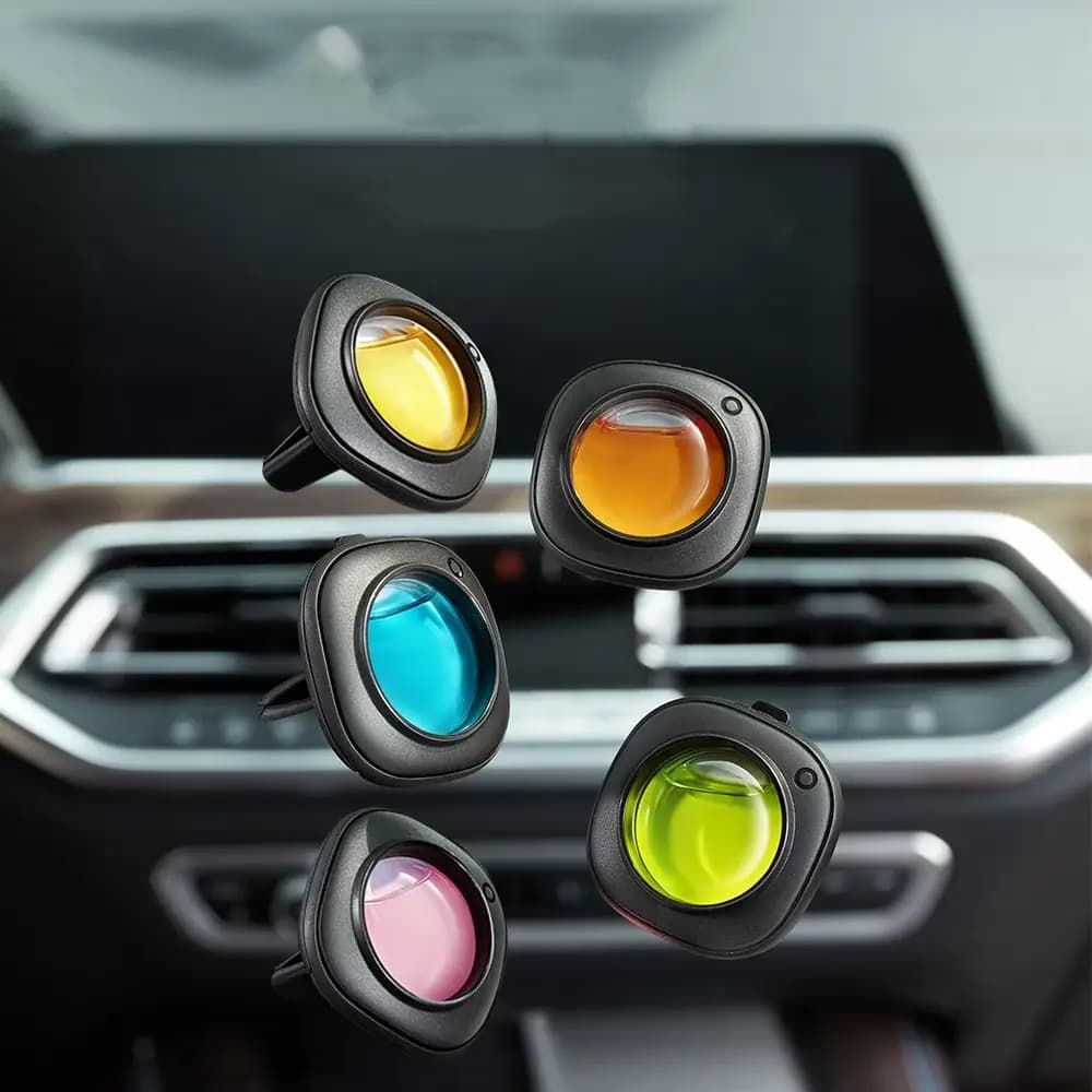 Clip d'aromathérapie pour sortie d'air automatique, parfum de voiture, avec huile essentielle, désodorisant, élimination des odeurs intérieures de voiture, parfum