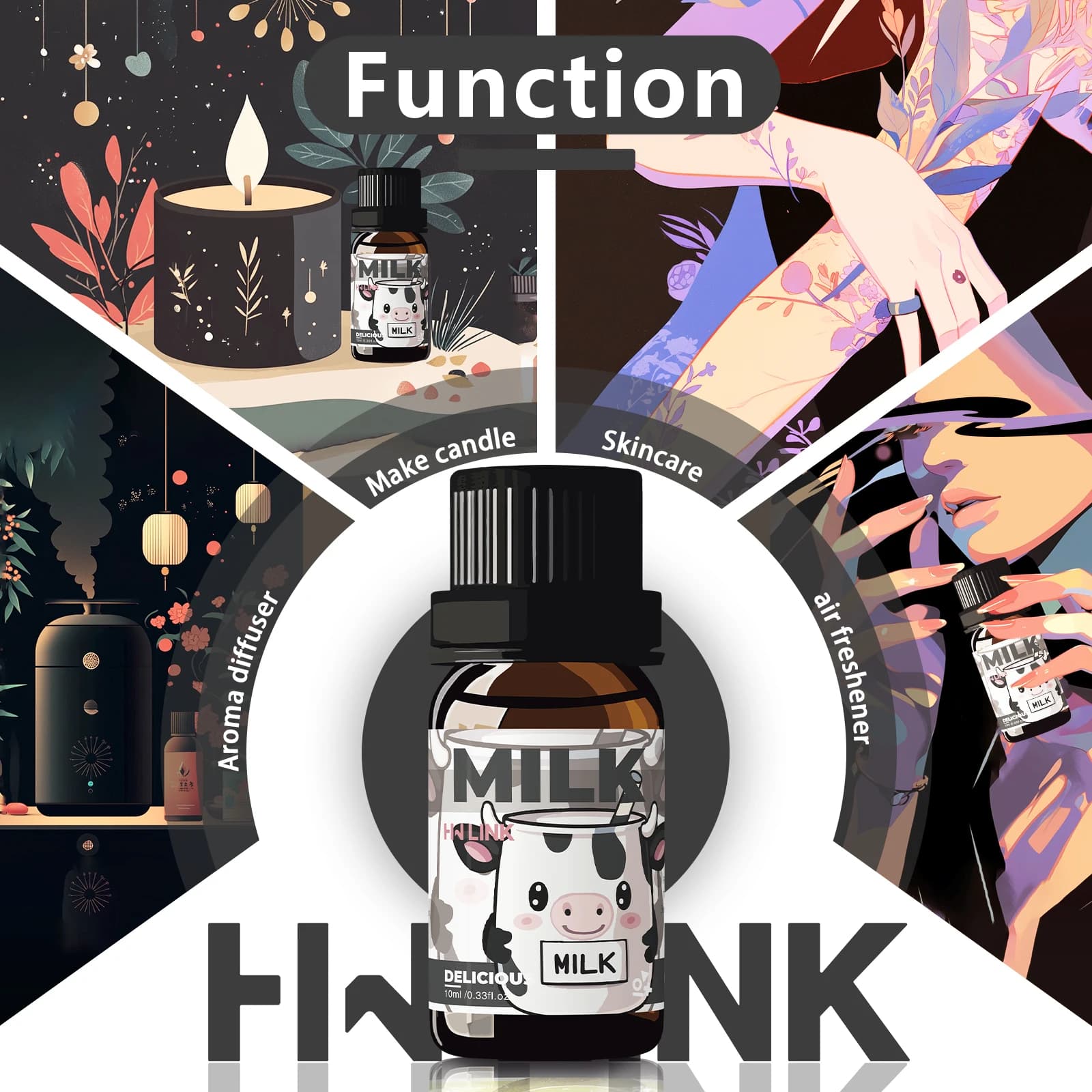 Huiles essentielles de lait 10ml, parfums de lait, soins de la peau, huile de Massage pour le corps, parfum pour femmes, huile pour bougies, fabrication de savon, humidificateurs