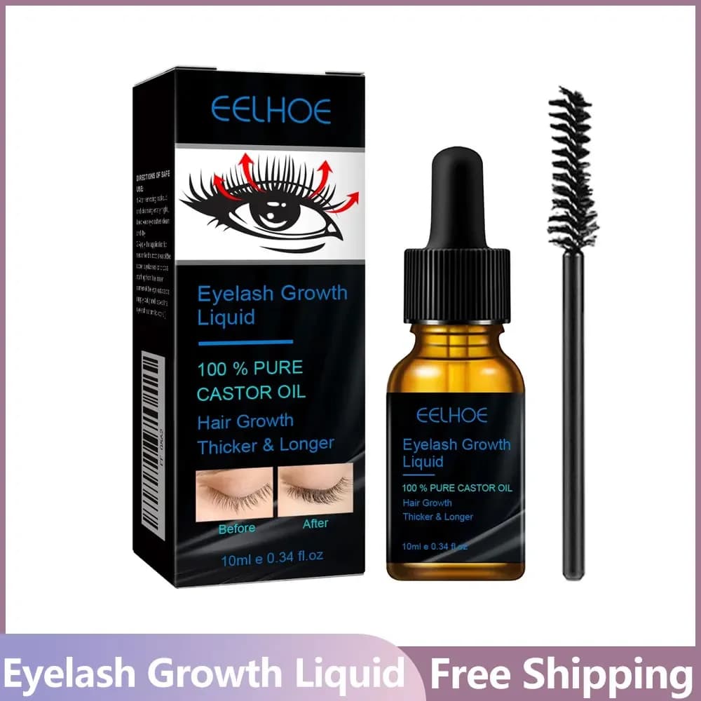 Sourcils naturel épais mince Curl Curl humide naturel huile de ricin croissance liquide sérum Extension cils produit de maquillage féminin