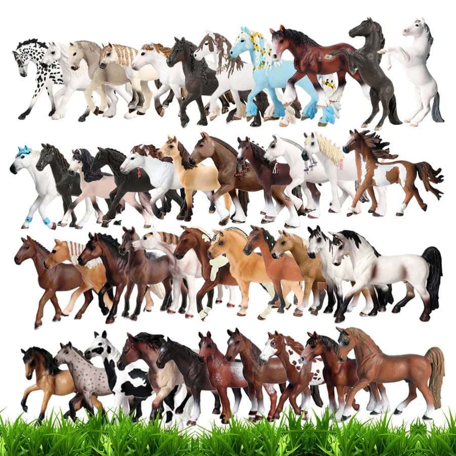 Simulation de chevaux d'animaux sauvages