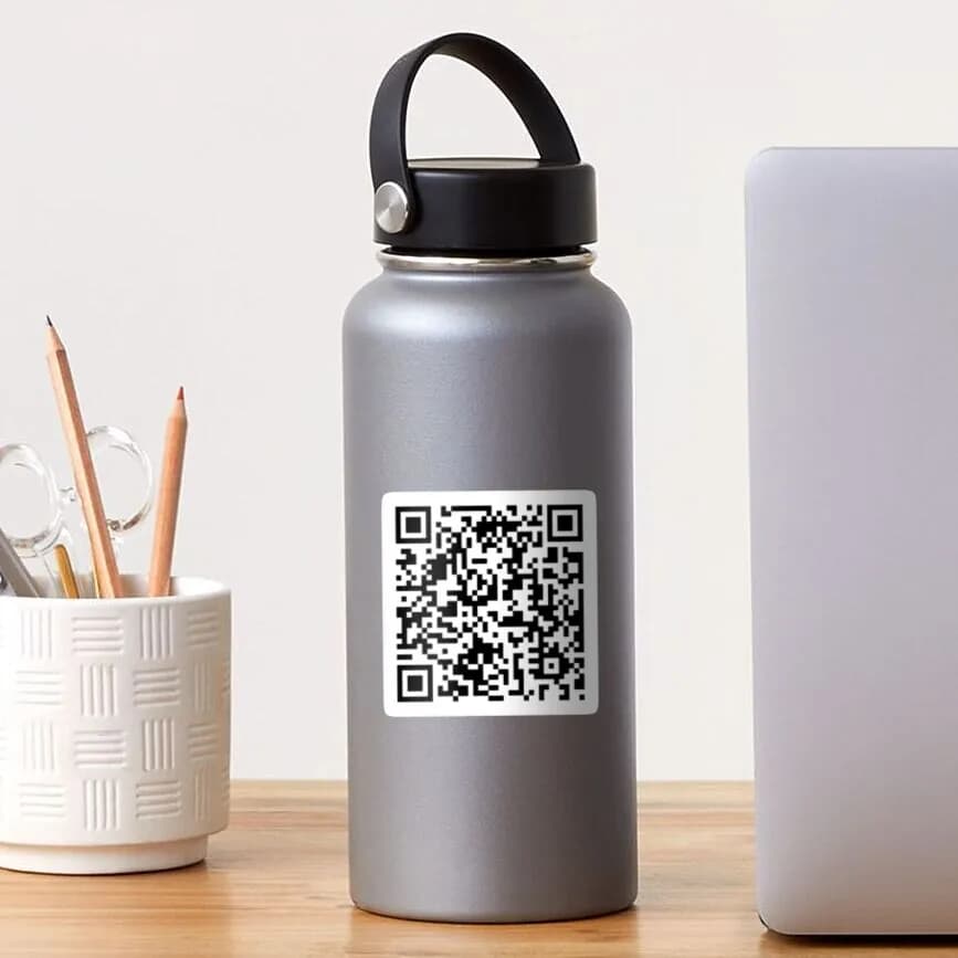 Rick Roll – autocollants Qr 10 pièces, pour bagages, décor d'arrière-plan, décorations imprimées de salle Anime, maison, fenêtre amusante, mur d'ordinateur portable