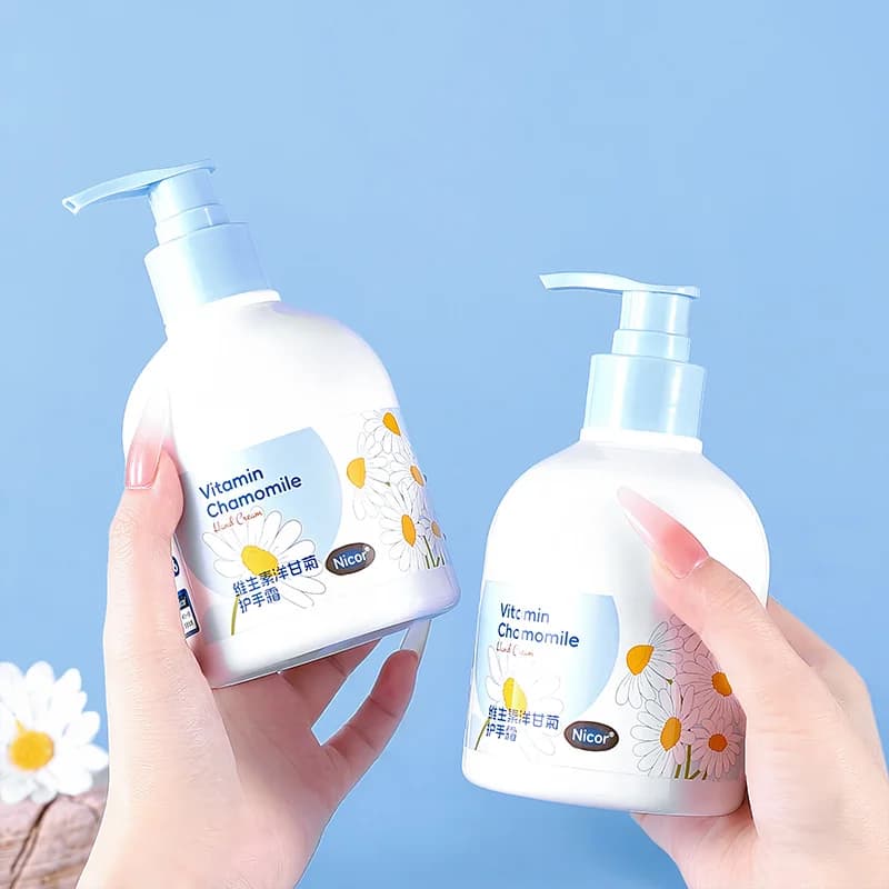 Nicor Crème pour les mains à la vitamine et au camomille, hydratante et hydratante pour prévenir la sécheresse et les fissures