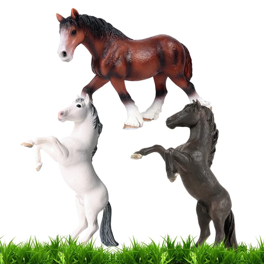 Simulation de chevaux d'animaux sauvages