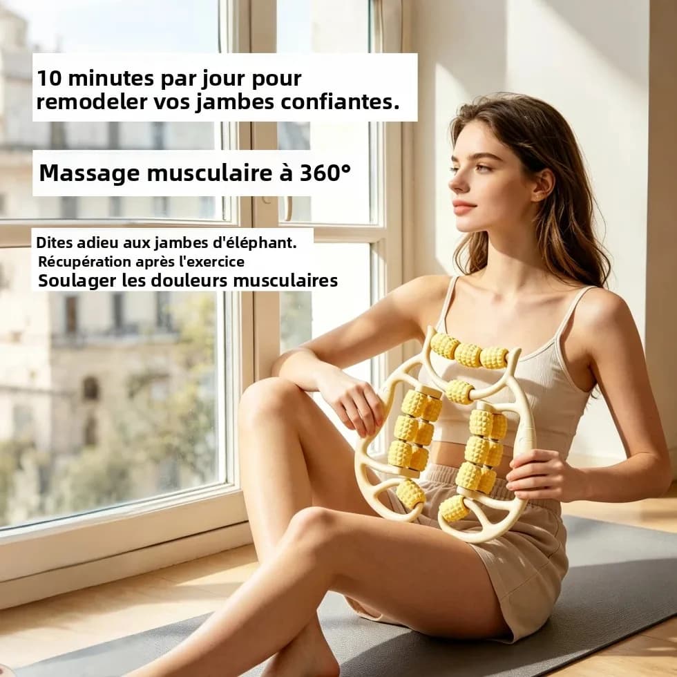 360 ° Rouleau de massage complet pour les jambes à billes multiples