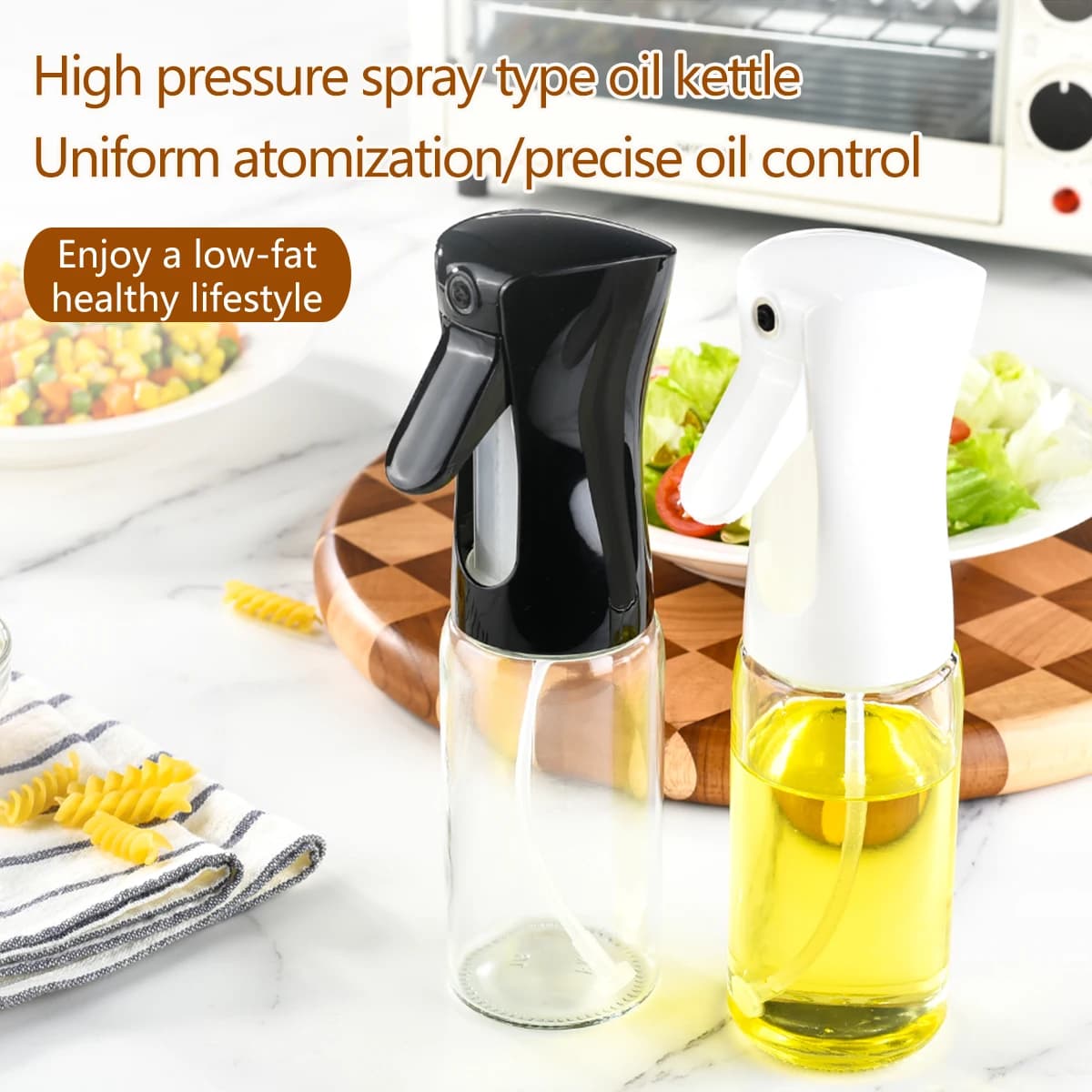 Pulvérisateur d'huile d'olive, flacon pulvérisateur en verre pour la cuisine, flacon pulvérisateur pour barbecue - Distributeur d'huile alimentaire domestique importé avec brume fine