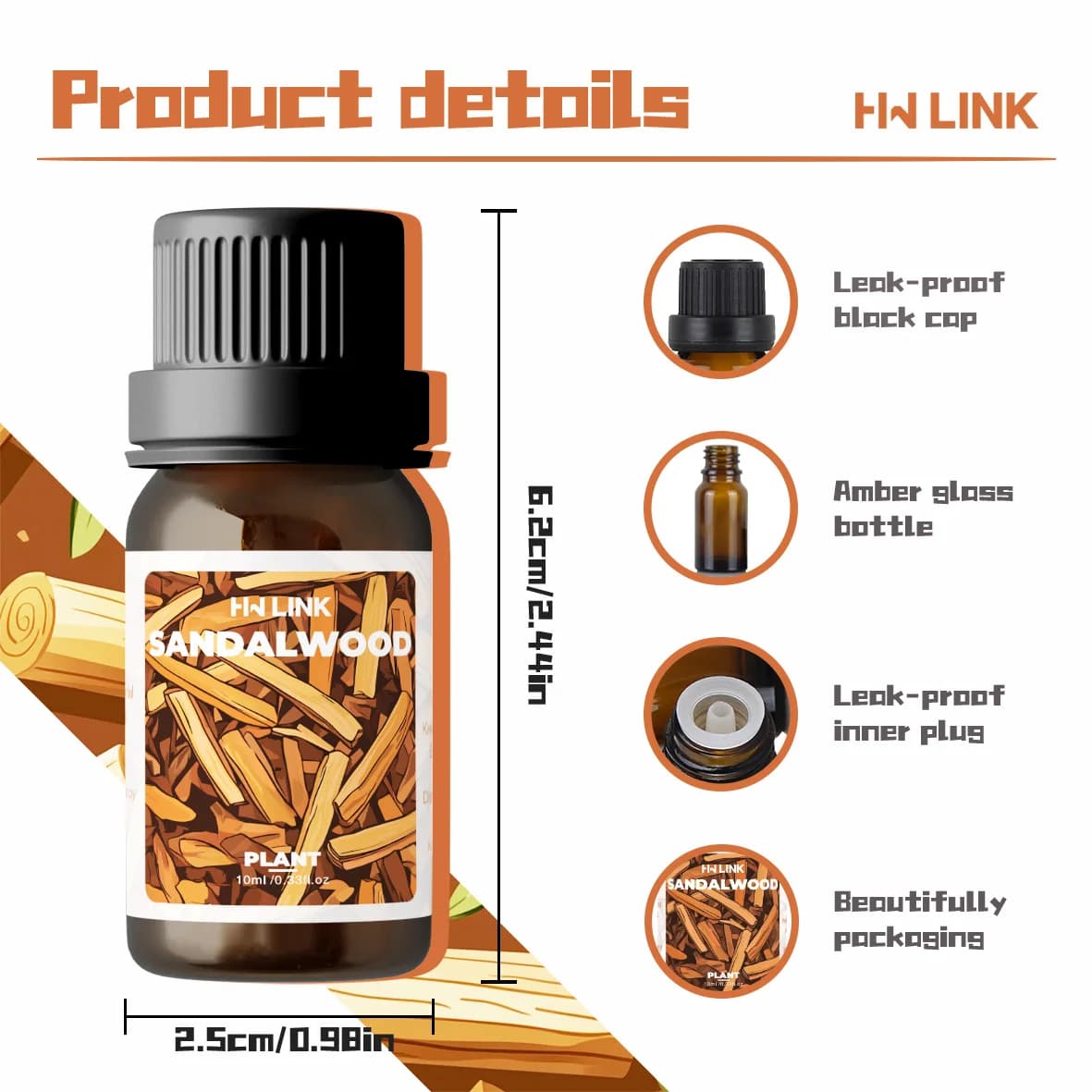 Huile essentielle de bois de santal 100% pure | 10 ml de qualité thérapeutique | Pour diffuseur, méditation et aromathérapie haut de gamme