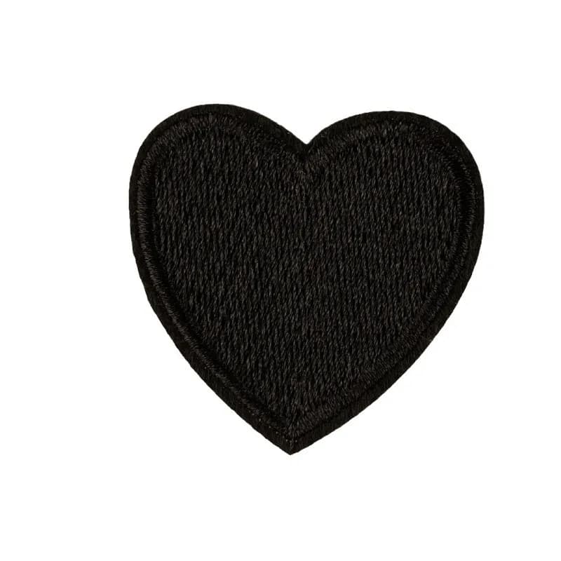Patchs de badges à repasser en forme de cœur d'amour noir, pour bricolage, T-shirt, jean, sac à dos, vêtements, pantalons, carnet de notes, autocollants décoratifs