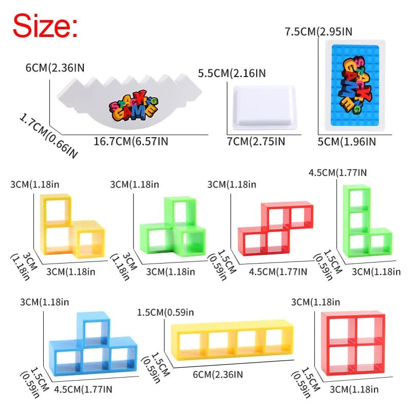 Jeux de société empilables d'équilibre, blocs de construction pour adultes et enfants, blocs de tour en briques, jouets pour garçons et filles, Puzzle, jeux de fêtes en famille