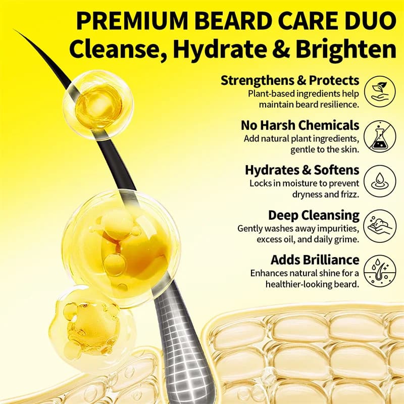 Kit d'huile pour barbe pour hommes