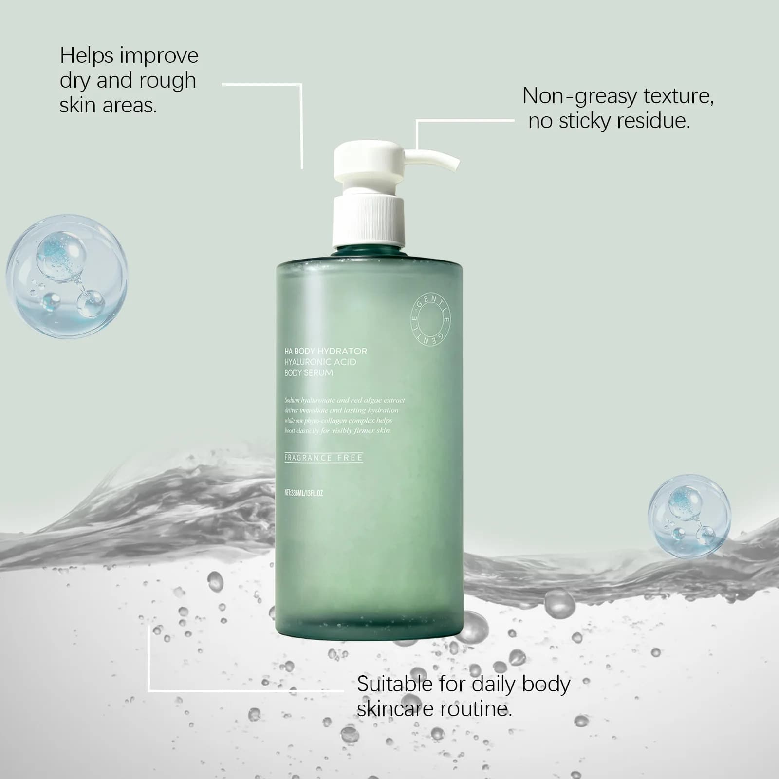 Sérum corporel à l'acide hyaluronique hydratant