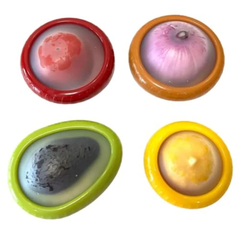Conserves des légumes et des fruits Conteneurs à couvercle transparent – Gardeurs scellés rouge vert orange jaune pour