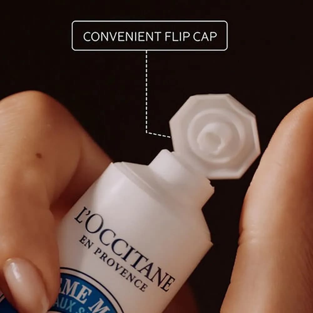 Crème pour les mains au beurre de karité L'Occitan, crème pour les mains à l'amande douce, hydratation intense, réparation nourrissante, peau sèche, hydratation longue durée, douceur