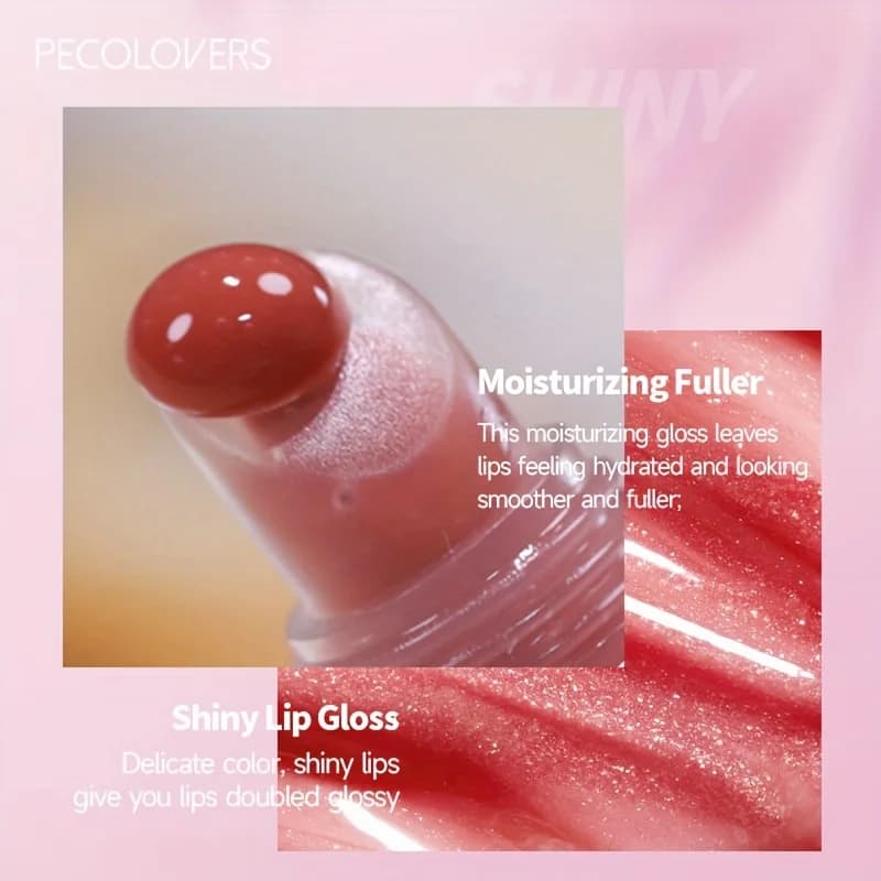 Huile de Fruit Hydratante à Paillettes pour Soin de miles, Tube Souple, Teinte de Lèvres Transparente, 1 Pièce