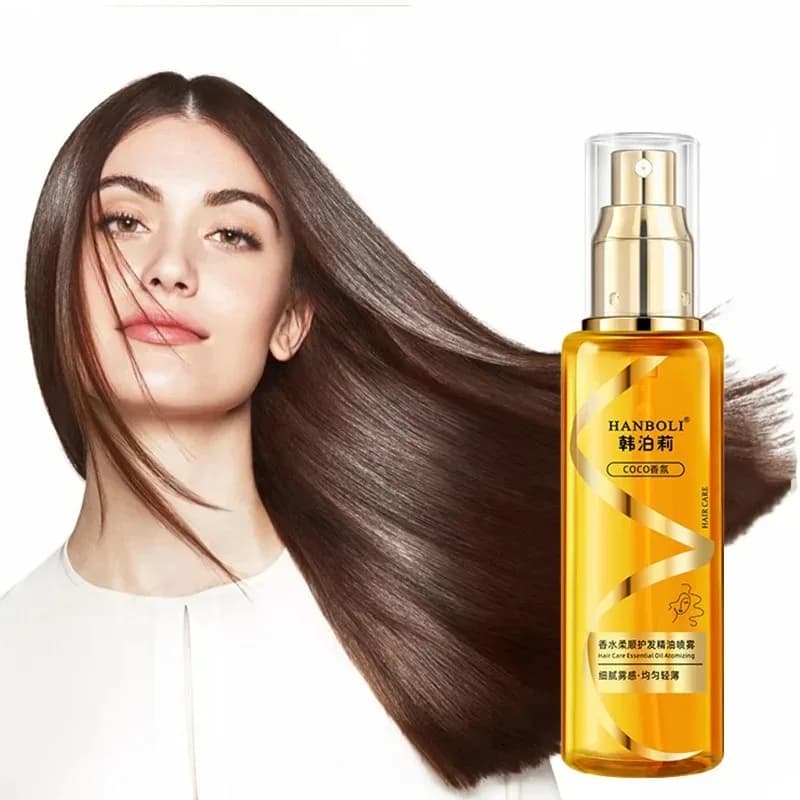 Spray d'huile capillaire inoffensive de qualité supérieure, huile revitalisante nourrissante parfumée, hydratant en profondeur pour cheveux bouclés, cadeau pour femmes, 100ml