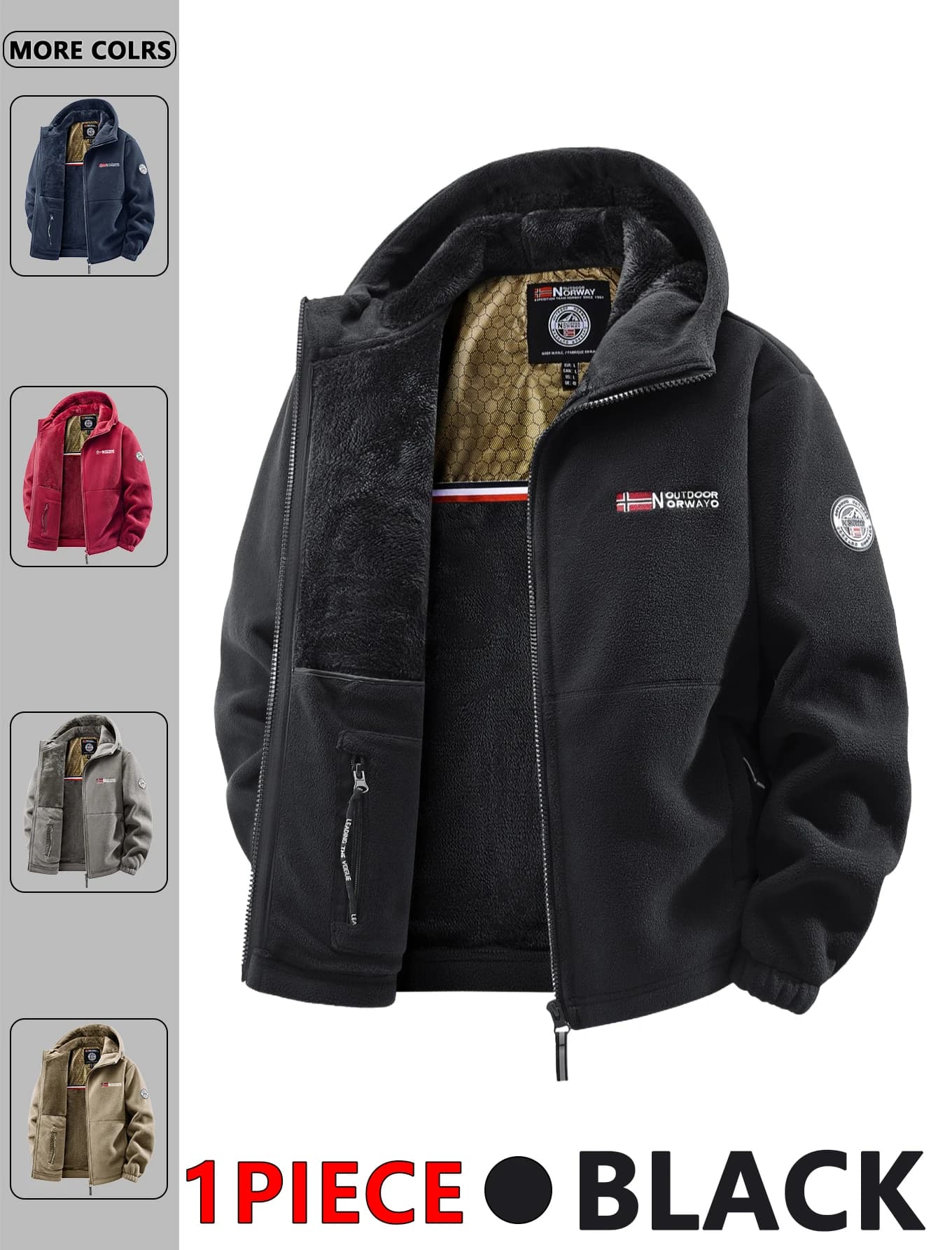 Veste à capuche d'extérieur d'automne et d'hiver pour hommes