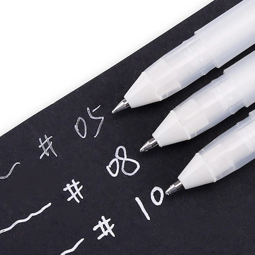 0.5mm 0.8mm 1.0mm Sakura Gelly rouleau Gel stylo couleur blanche haute lumière Marke stylo noir carton Art peinture stylo blanc ligne stylos