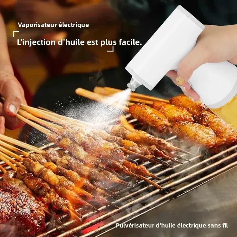 Bouteille pulvérisateur d'huile électrique – Outil de contrôle d'huile double mode pour une cuisine saine, qualité alimentaire, facile à nettoyer, idéal pour frire et grillades