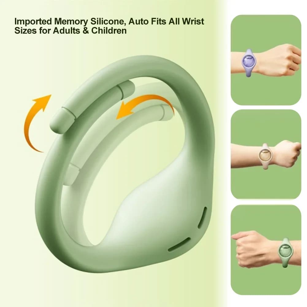 Bracelet anti-moustiques à l'huile essentielle végétale, portable pour le camping en extérieur, contrôle des insectes