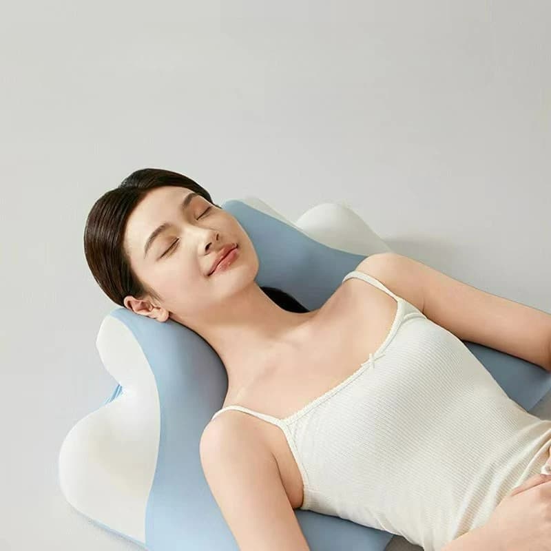Oreiller de sommeil en mousse à mémoire de forme pour sommeil profond, soutien cervical, ergonomique et confortable pour la positionnement corporel