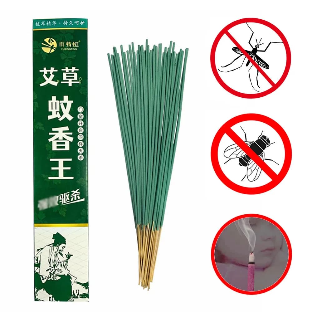 Bâton d'encens répulsif anti-moustiques, 30 pièces, naturel, à base de plantes, anti-mouches, huile de citronnelle, bâtons d'encens pour jardin et Camping