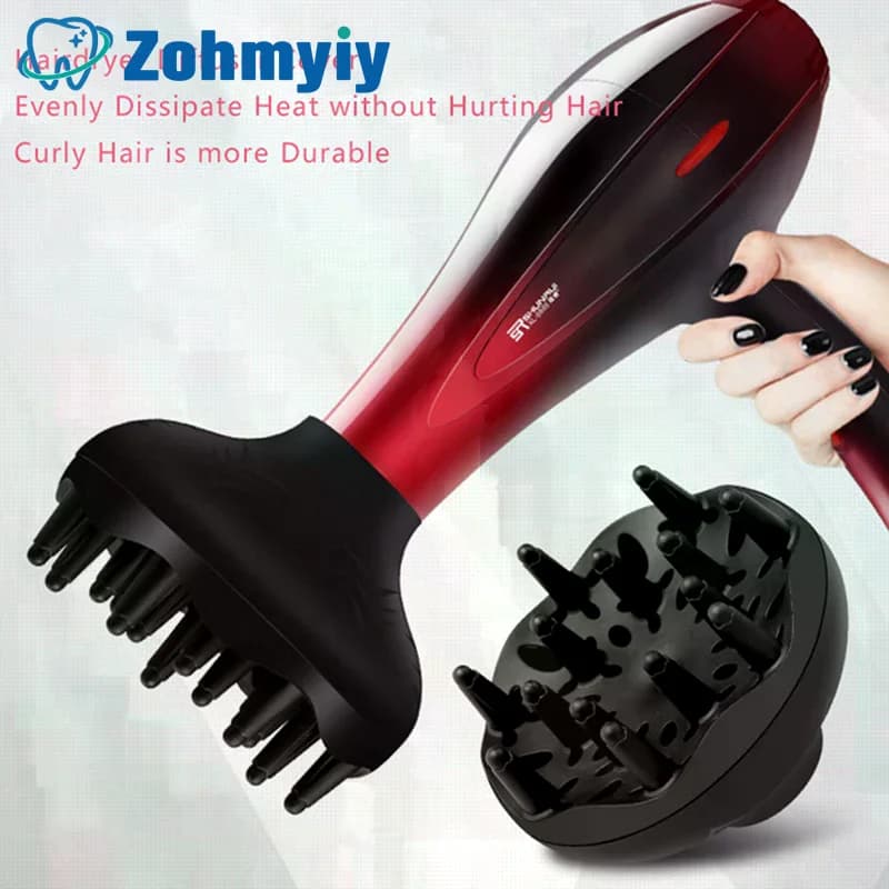 Diffuseur de cheveux professionnel 1 pièce, séchoir à boucles universel, outil de coiffure pour salon, noir