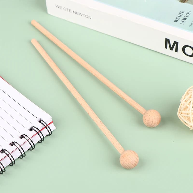 Marteau PerSCH en bois massif pour enfants, baguettes pour xylophone, 1 paire
