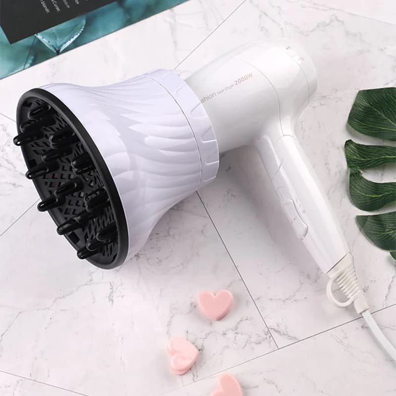 Diffuseur de Cheveux Universel Adaptable pour Sèche-Cheveux, avec Design Rotatif, Bouclé, Grand Vent, partenaires Dispersant le Vent