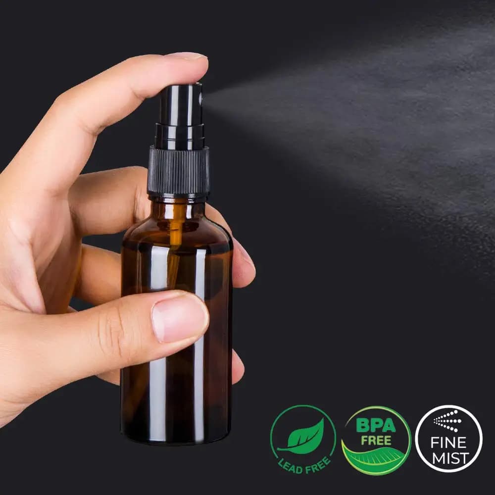 1 pièces 5 ml-100 ml vide ambre brume Fine petites bouteilles de pulvérisation en verre ensemble pour huiles essentielles parfum Solutions de nettoyage