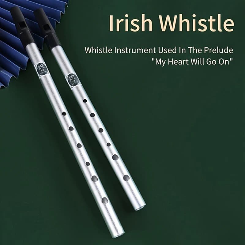 Sifflet en étain avec clé C/D, 1 pièce, flûte de sifflet irlandais authentique avec 6 trous, Instrument de musique traditionnel irlandais