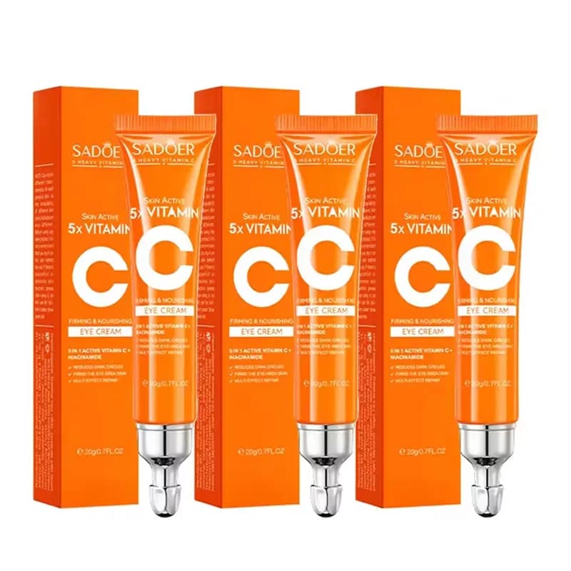 SADOER vitamine C crème pour les yeux Anti cernes yeux sacs dissolvant hydratant éclaircissant raffermissant produits de soins de la peau pour les yeux