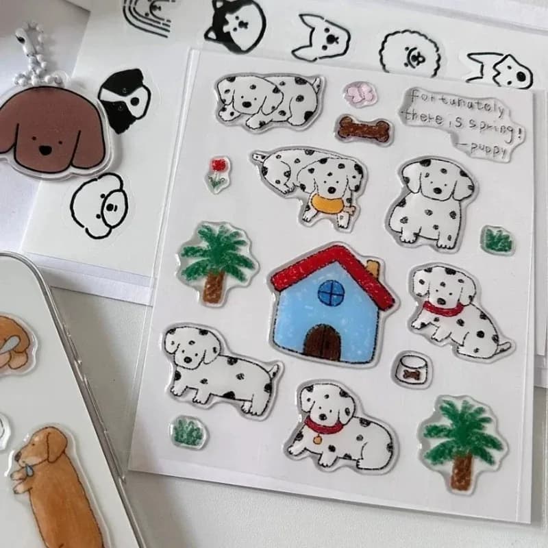 Autocollants de gelée 3D gâteau d'oiseau de dessin animé mignon, autocollant de soulagement en résine époxy, belle décoration étanche pour coque de téléphone, tablette, ordinateurs portables, DIY bric