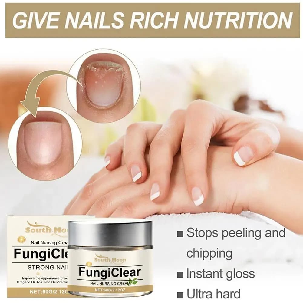 Crème de Soin des Ongles Anti-Fongique, Améliore l'Apparence des Ongles, Huile d'Origan, Huile d'Arbre à Thé, Vitamine E, Crème Quotidienne pour les Ongles