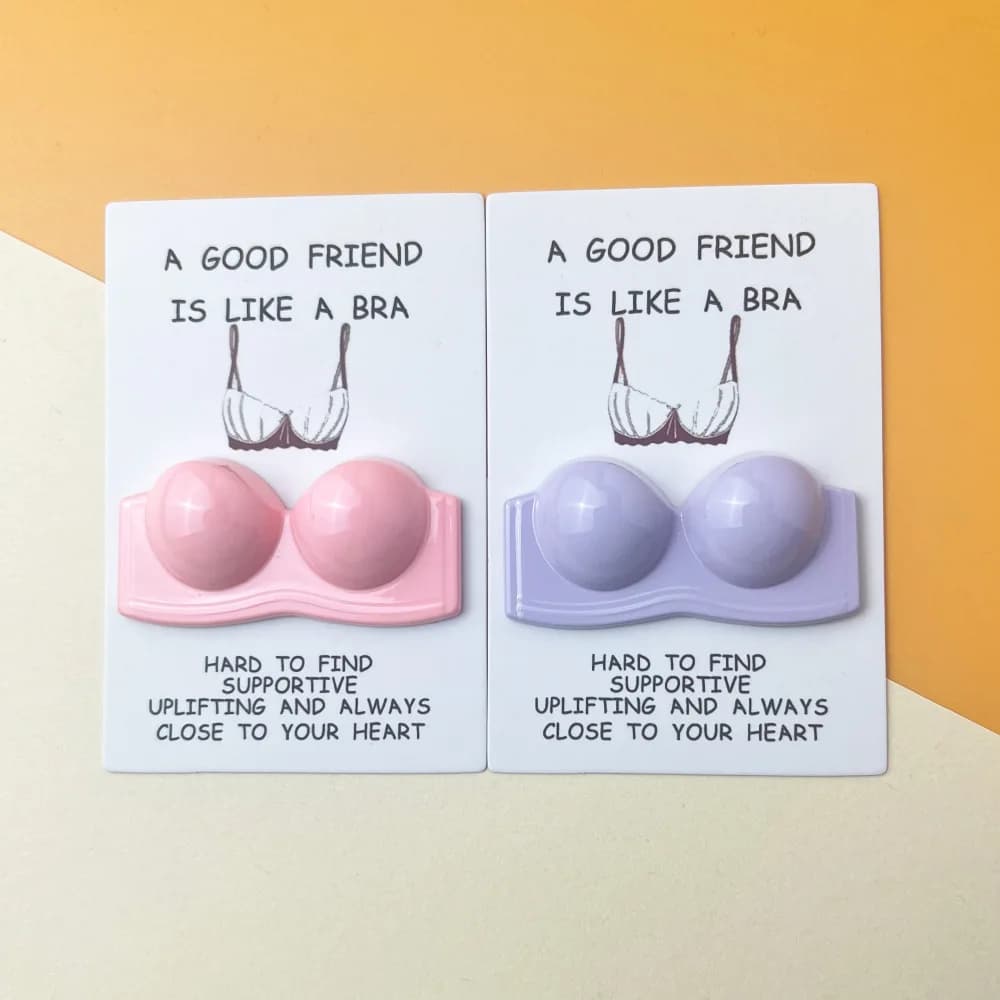 1 carte d'encouragement au déclenchement : un bon ami est comme un soutien-gorge – Parfaite pour le nouvel an, le carnaval, le Thanksgiving, la remise des diplômes, Chri