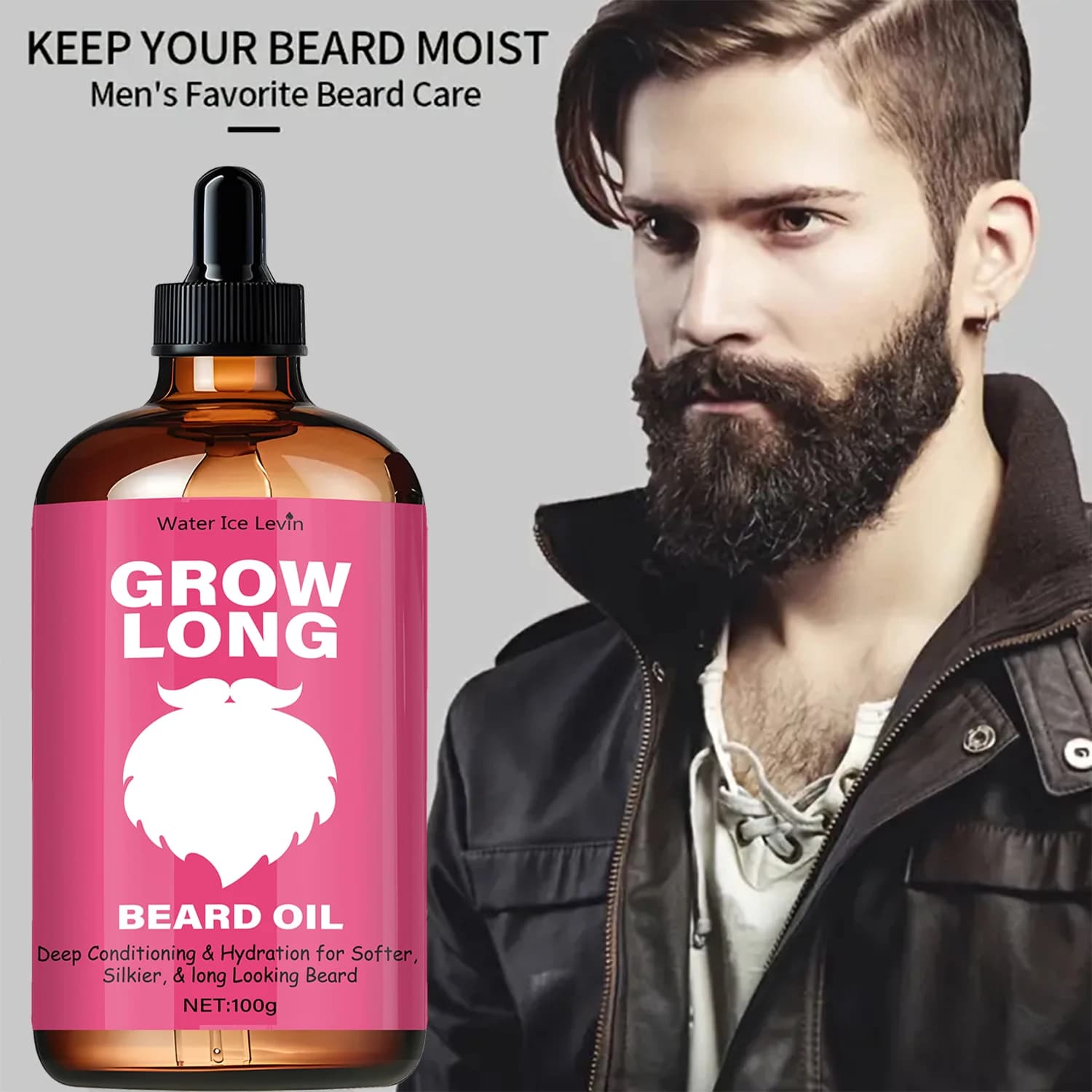 Huile à barbe Levin : le mélange ultime pour la croissance et la brillance. Hydrate en profondeur pour une barbe plus douce, plus silhouette et gérée