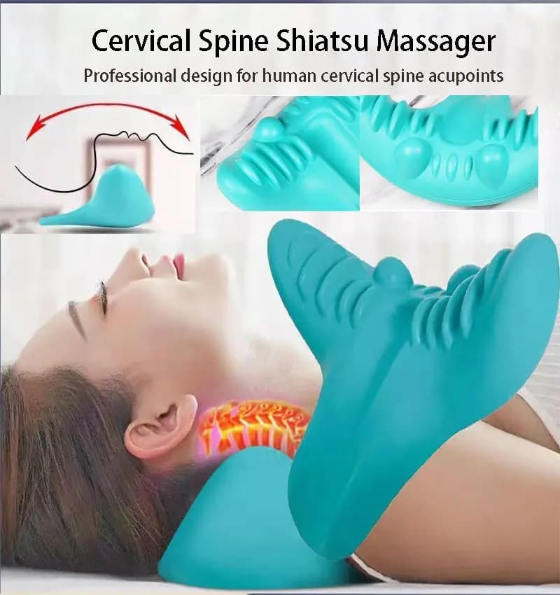 Civière de cou et d'épaule, relaxant, dispositif de Traction chiropratique cervicale, oreiller de Massage pour soulager la douleur, alignement de la colonne cervicale