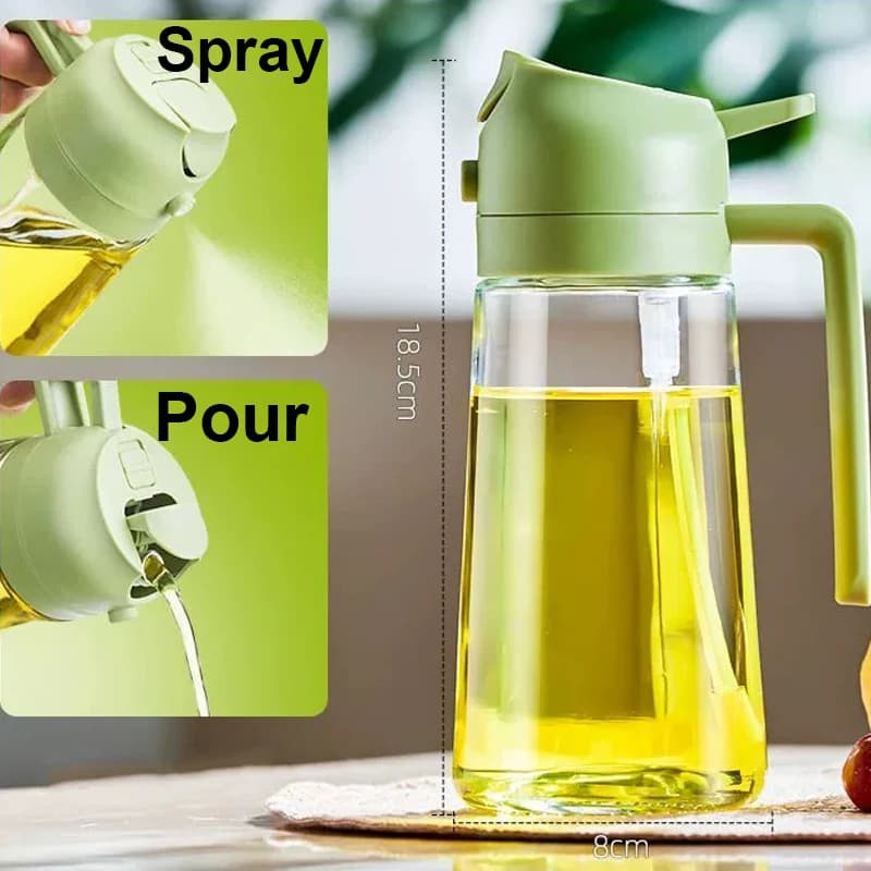 Pulvérisateur d'huile pour friteuse, vaporisateur d'huile d'air à double usage, pulvérisateur d'huile de cuisine, peut étanche, bouteille de pulvérisation, cuisine domestique