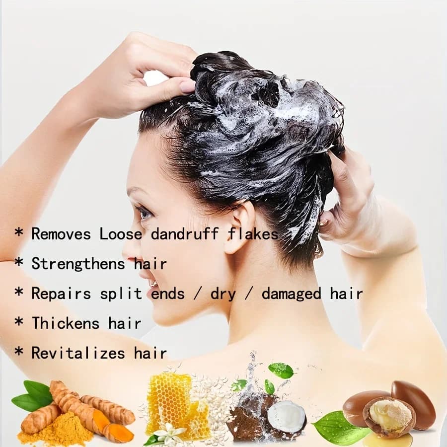 Barre de shampoing à l'huile de coco GZE, shampoing à barre hydratante pour cheveux secs