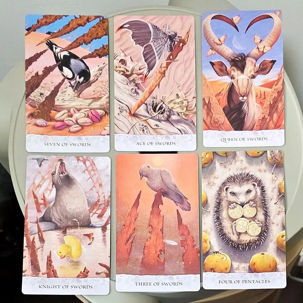 Tarot des Mers : Les Aventures d'un Canard Nommé Bob 12*7cm ― Jeu de tarot unique de 78 cartes dans une boîte rigide - Carton doublement gaufré
