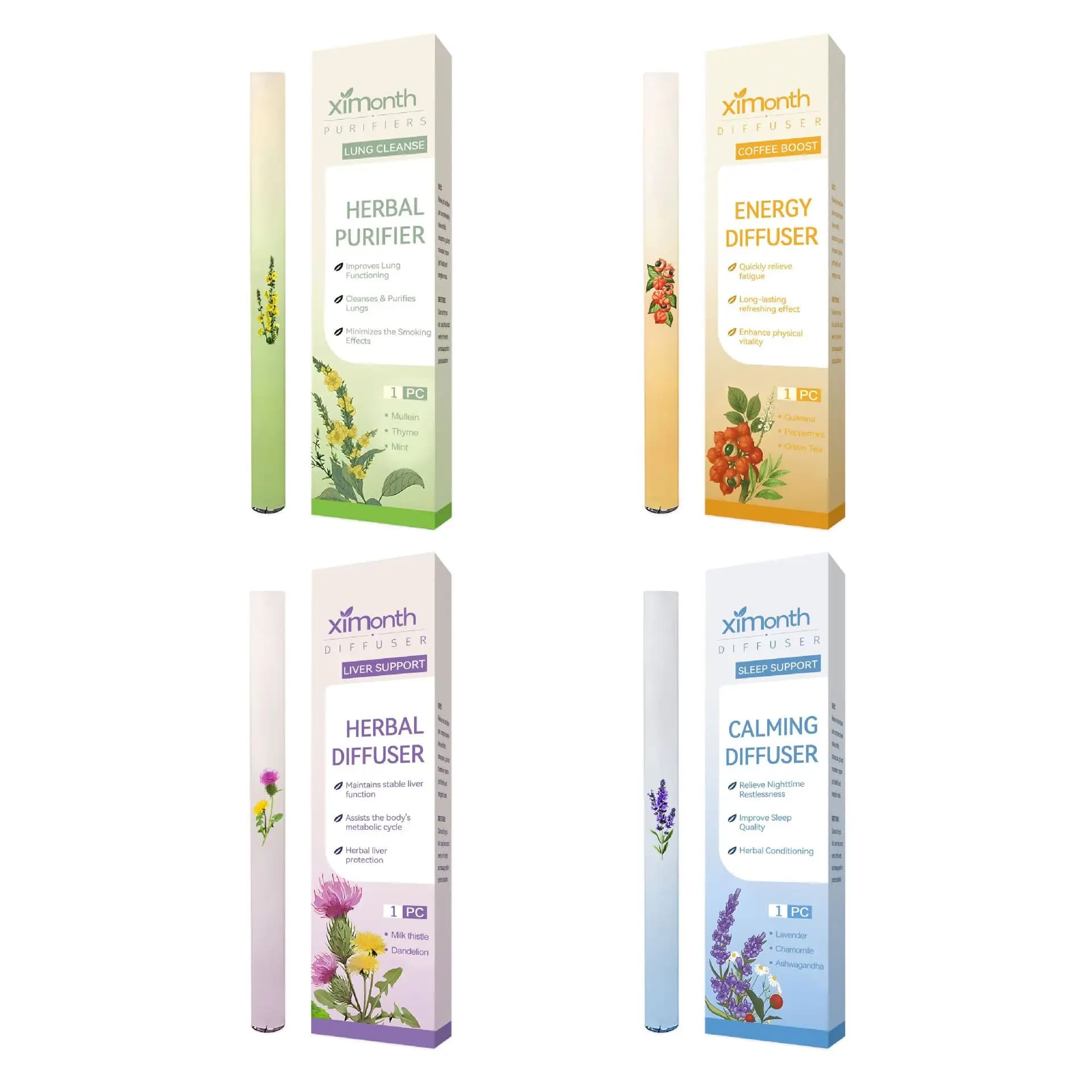 Purificateur de poumons à base de plantes, bâton de nettoyage pour protéger le foie, soulage la Fatigue, la somnolence, huile essentielle rafraîchissante à la menthe, barre énergétique