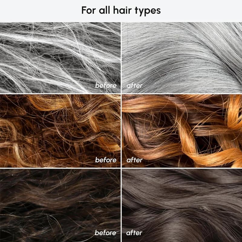 Huile essentielle pour les cheveux à base de purée de riz, après-shampoing lissant et réparateur, utilisé pour améliorer les cheveux crépus, abîmés, à pointes fourchues et secs.