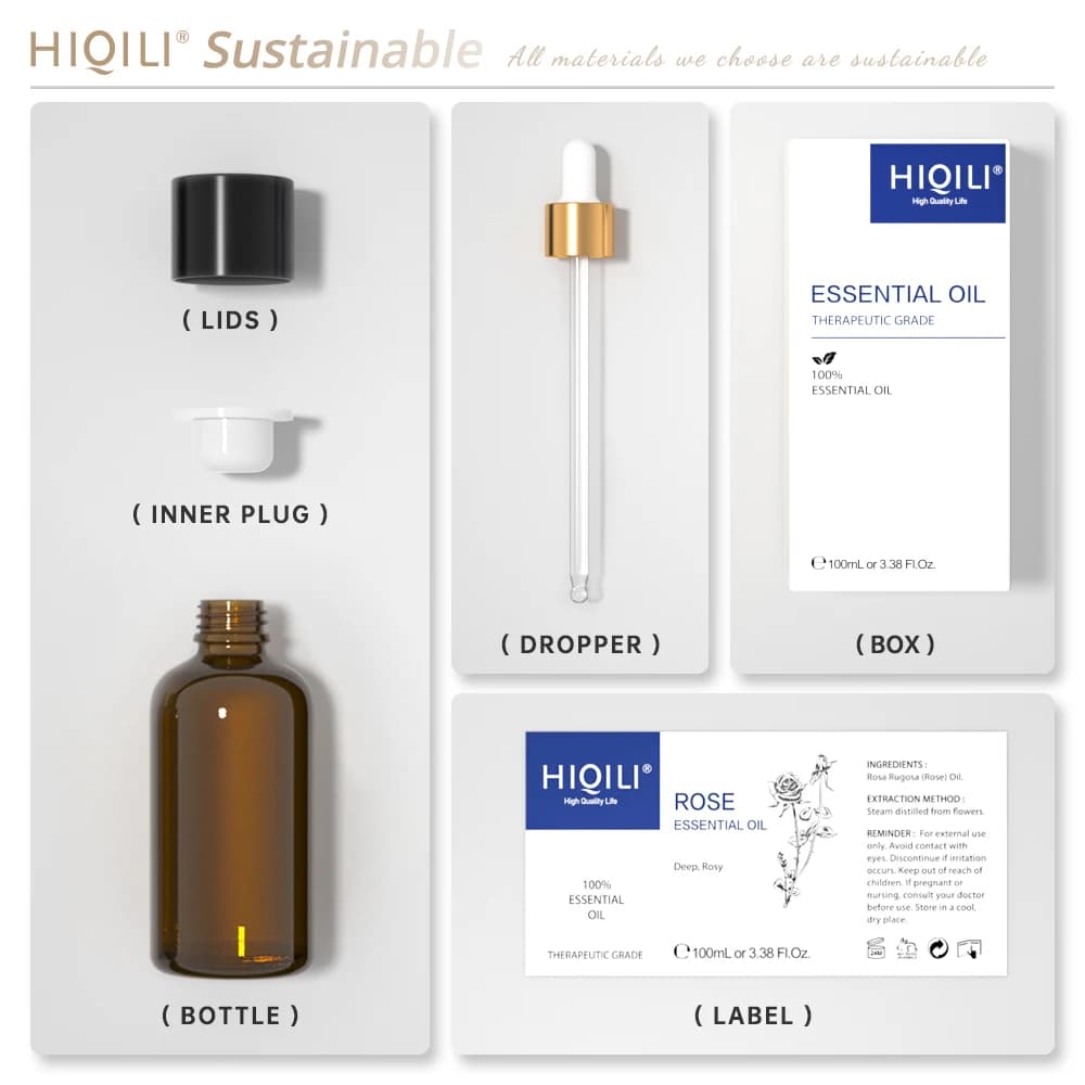 Huiles essentielles de camphre 100ML, huile HIQILI 100% Premium pour répulsif d'insectes, stabilisant les émotions, soulage la fatigue, diffuseur