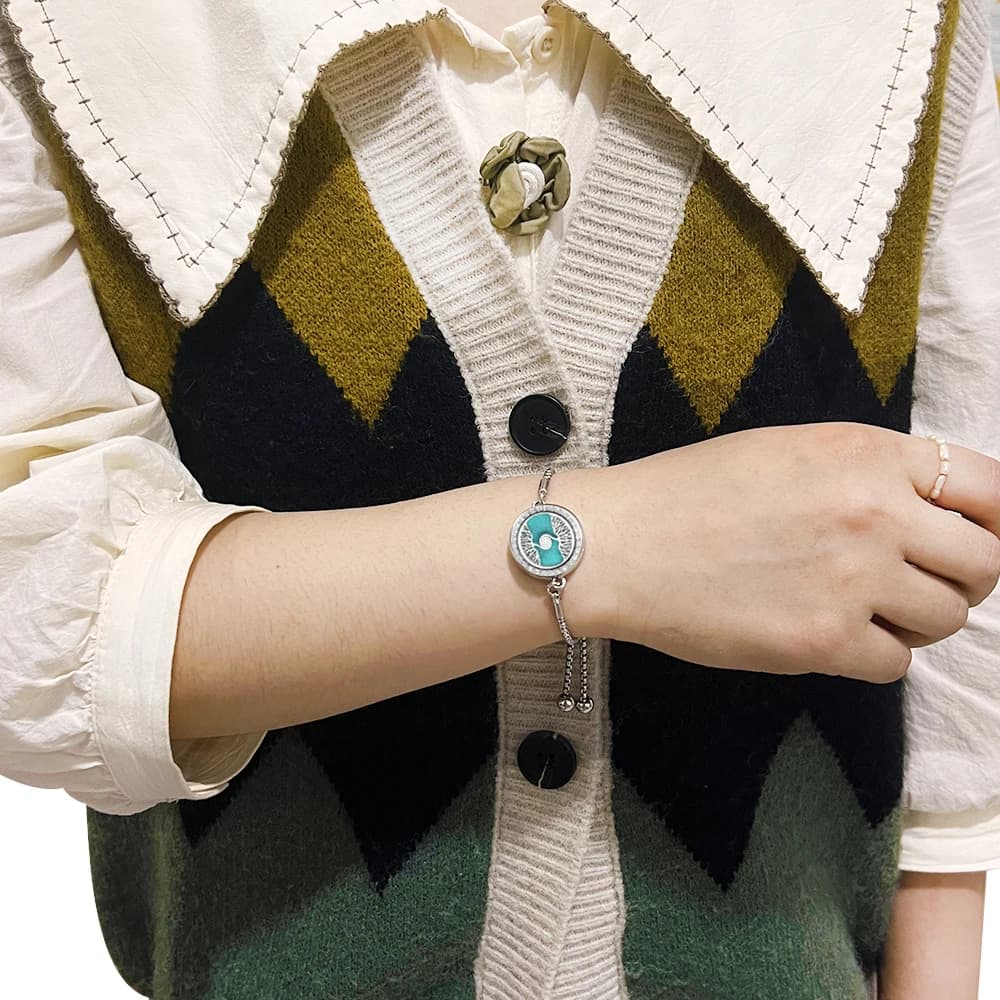 Bracelet d'Aromathérapie avec Médaillon Diffuseur d'Arbre de Vie