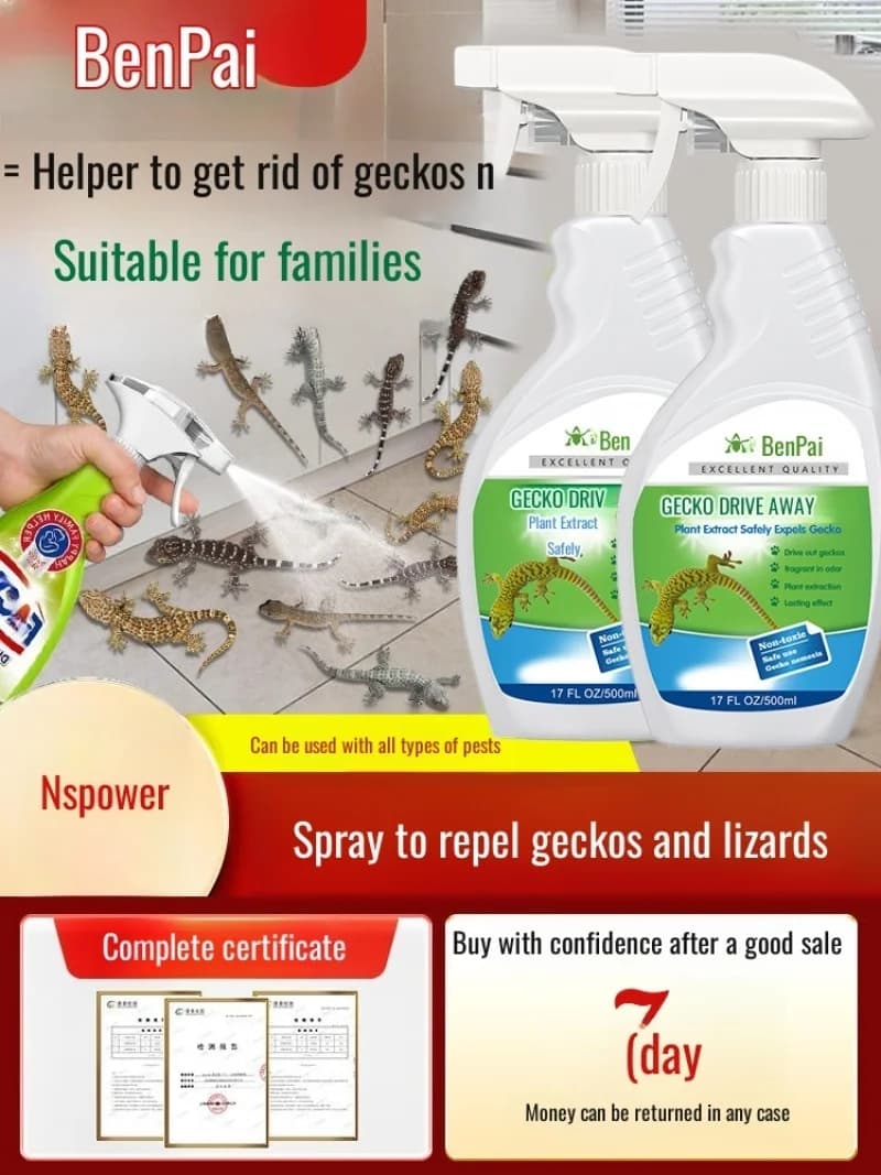 Gecko-Spray répulsif domestique pour petits animaux, Buster extérieur, longue durée