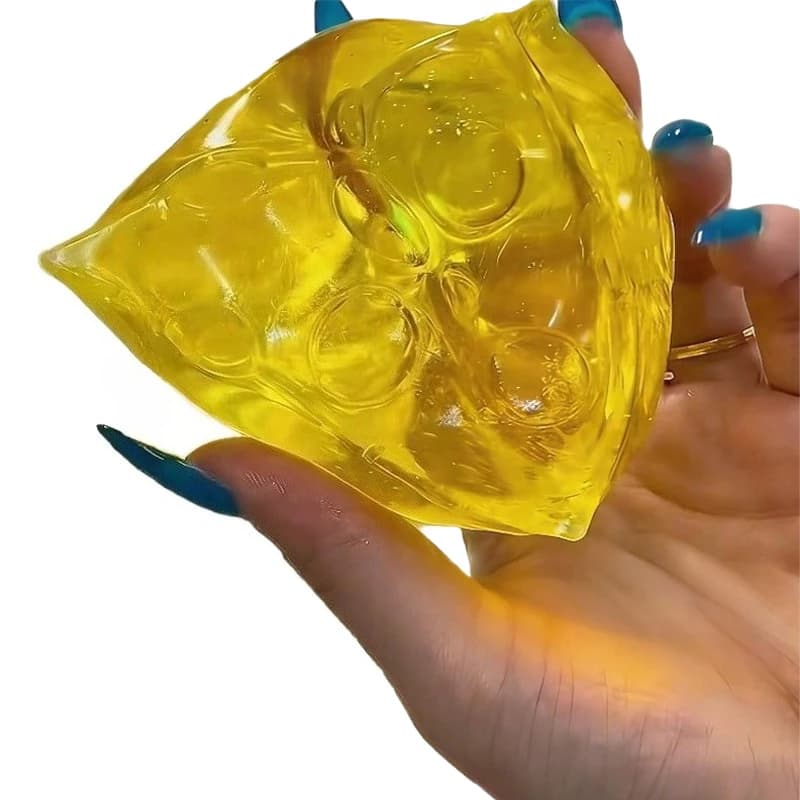 Jouets sensoriels anti-stress en forme de carré de fromage moelleux