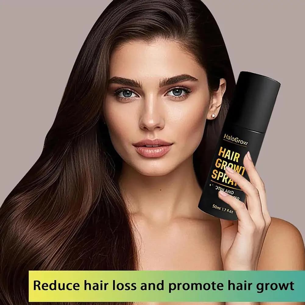 Spray de croissance des cheveux 50ml, favorise la santé des follicules pileux, production de mélanine, traitement d'épaississement des cheveux pour hommes et femmes, soins capillaires