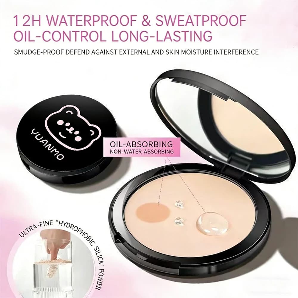 Poudre pressée transparente blanche, contrôle du sébum, éclaircissante, matifiante, blanchissante, base de maquillage pour le visage, fond de teint compact, correcteur, cosmétiques