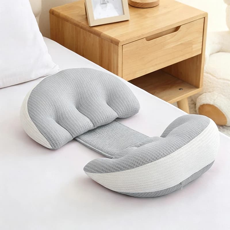 Oreiller de grossesse multifonctionnel avec coussin auxiliaire, soutien lombaire doux et réglable pour femmes enceintes, oreillers corporels pour dormir